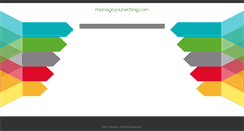 Desktop Screenshot of manageyourwriting.com