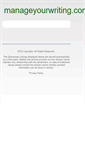 Mobile Screenshot of manageyourwriting.com